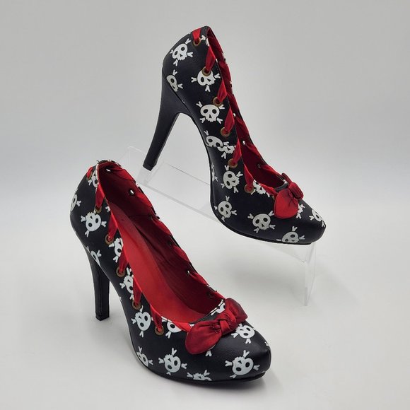 Ellie Skull & Crossbones Heels - Picture 2 of 15